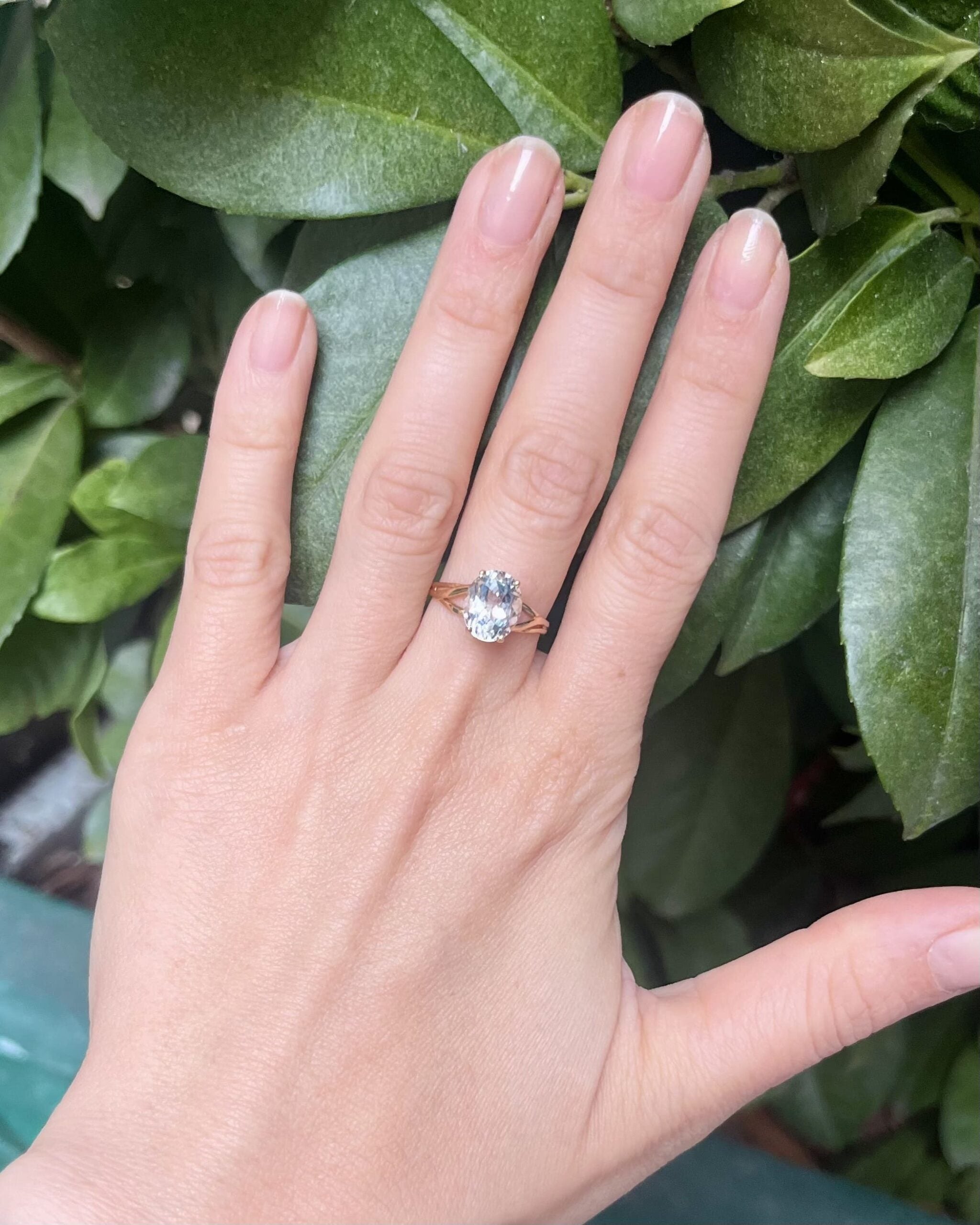 Anillo de cóctel "Madyson" con aguamarina de 2,50 quilates