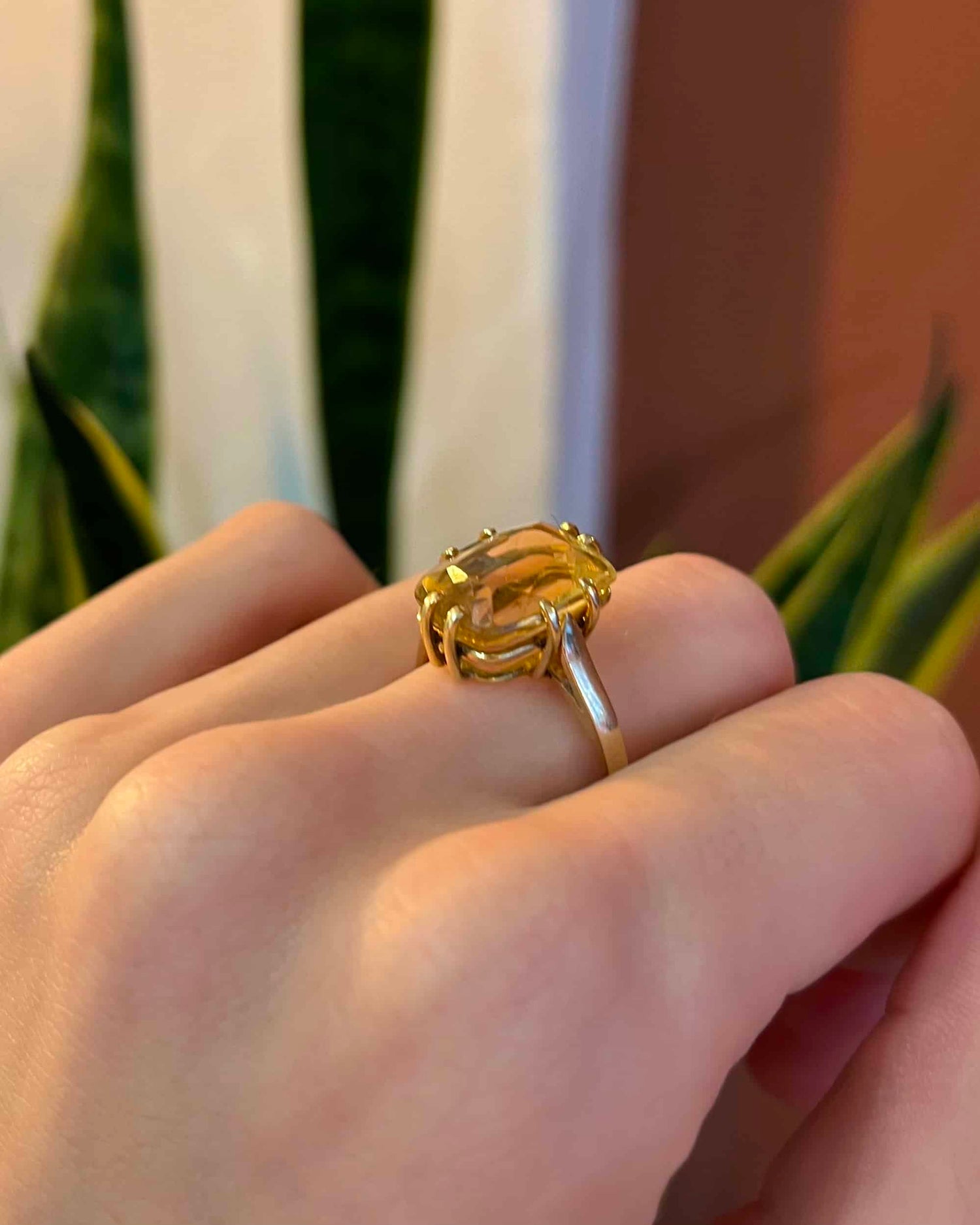 Citrine Cocktail Ring 6.75 Carats “Elenia”