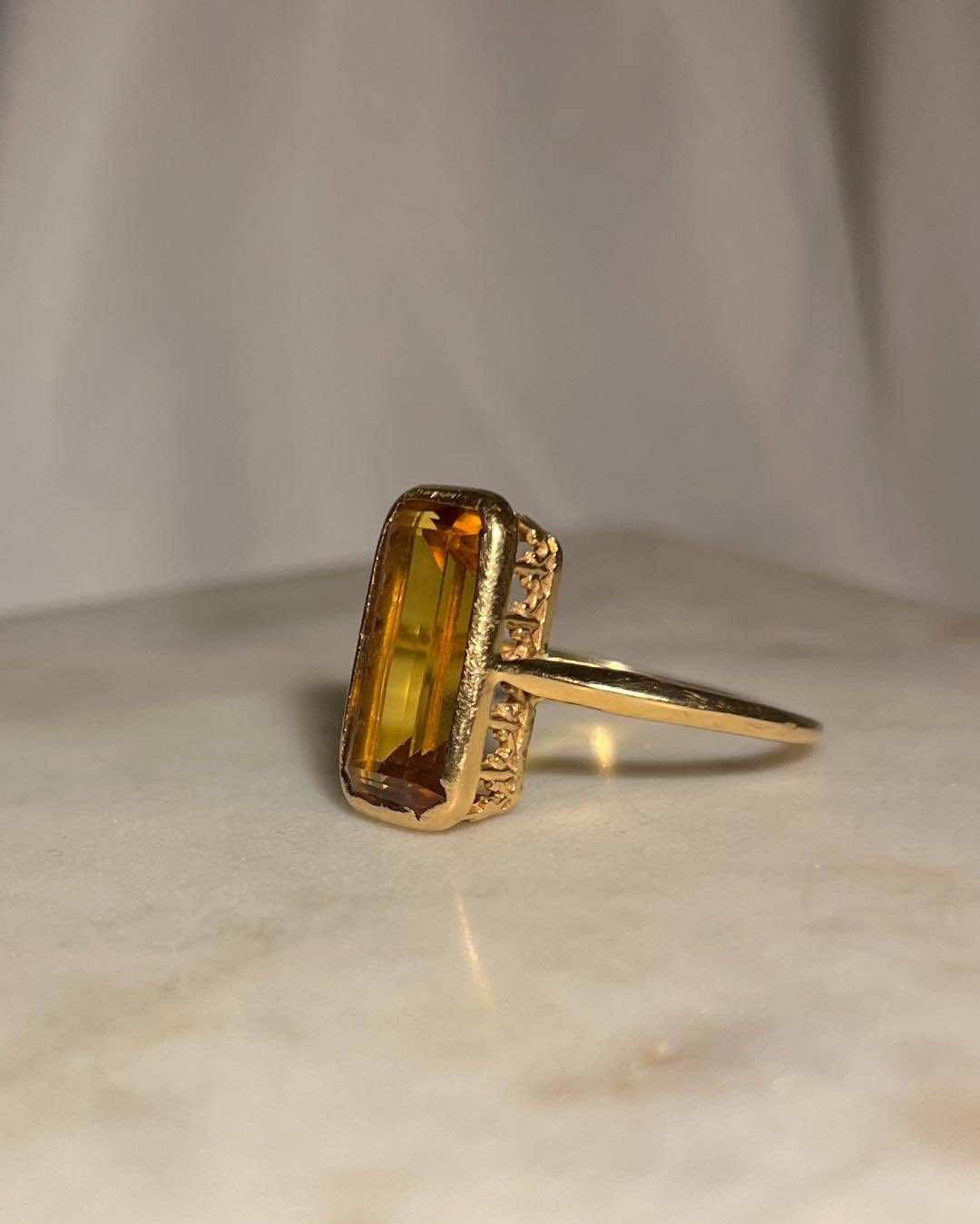 Bague cocktail citrine &quot;Margot&quot;