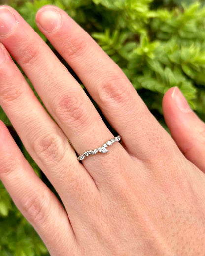 Demi Alliance Diamants navettes et ronds &quot;Ryma&quot;