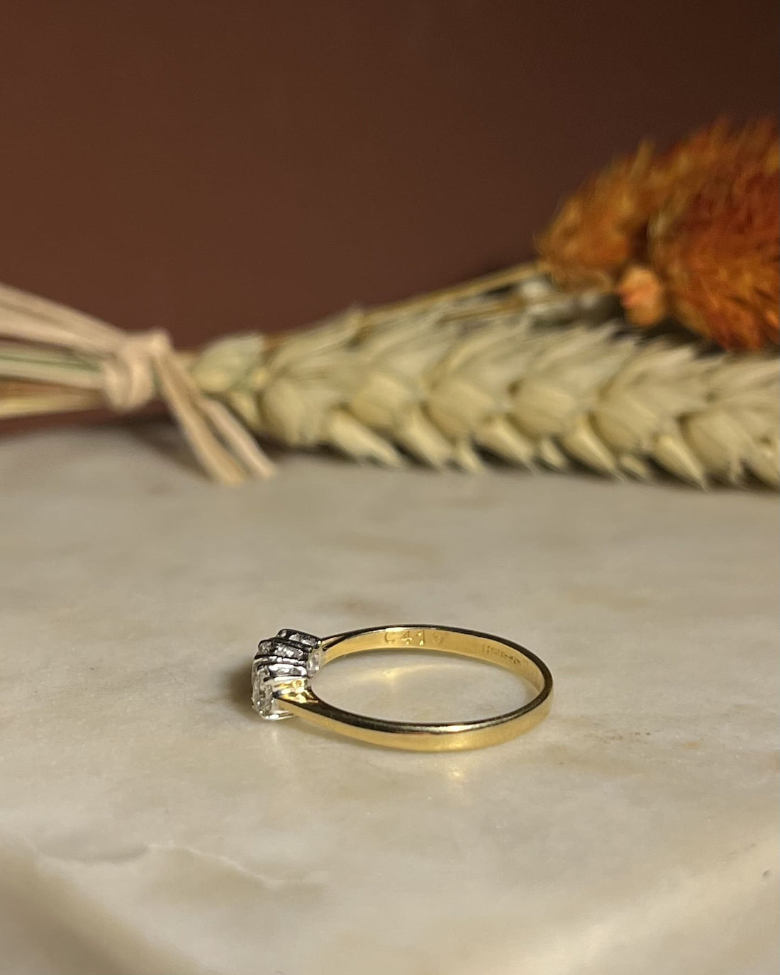 Bague Vintage Trilogie Diamants &quot;Grace&quot;