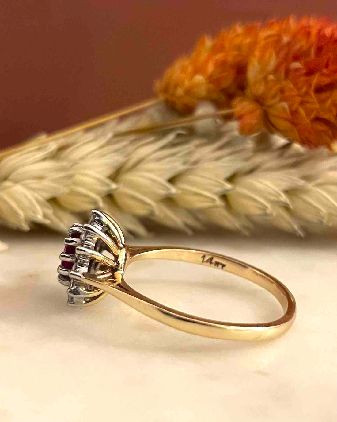 Bague Marguerite Rubis &amp; Diamants &quot;Eleanor&quot;