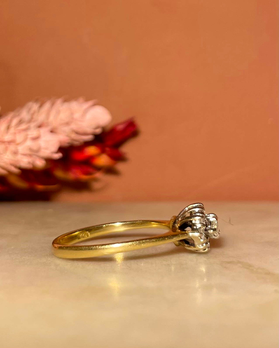 Bague Fleur Rivière 15 Diamants 0.33 carat &quot;Oumi&quot;
