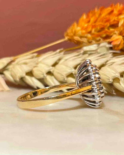 Bague Marguerite Saphir 1,70 carat &amp; Diamants &quot;Dayana&quot;