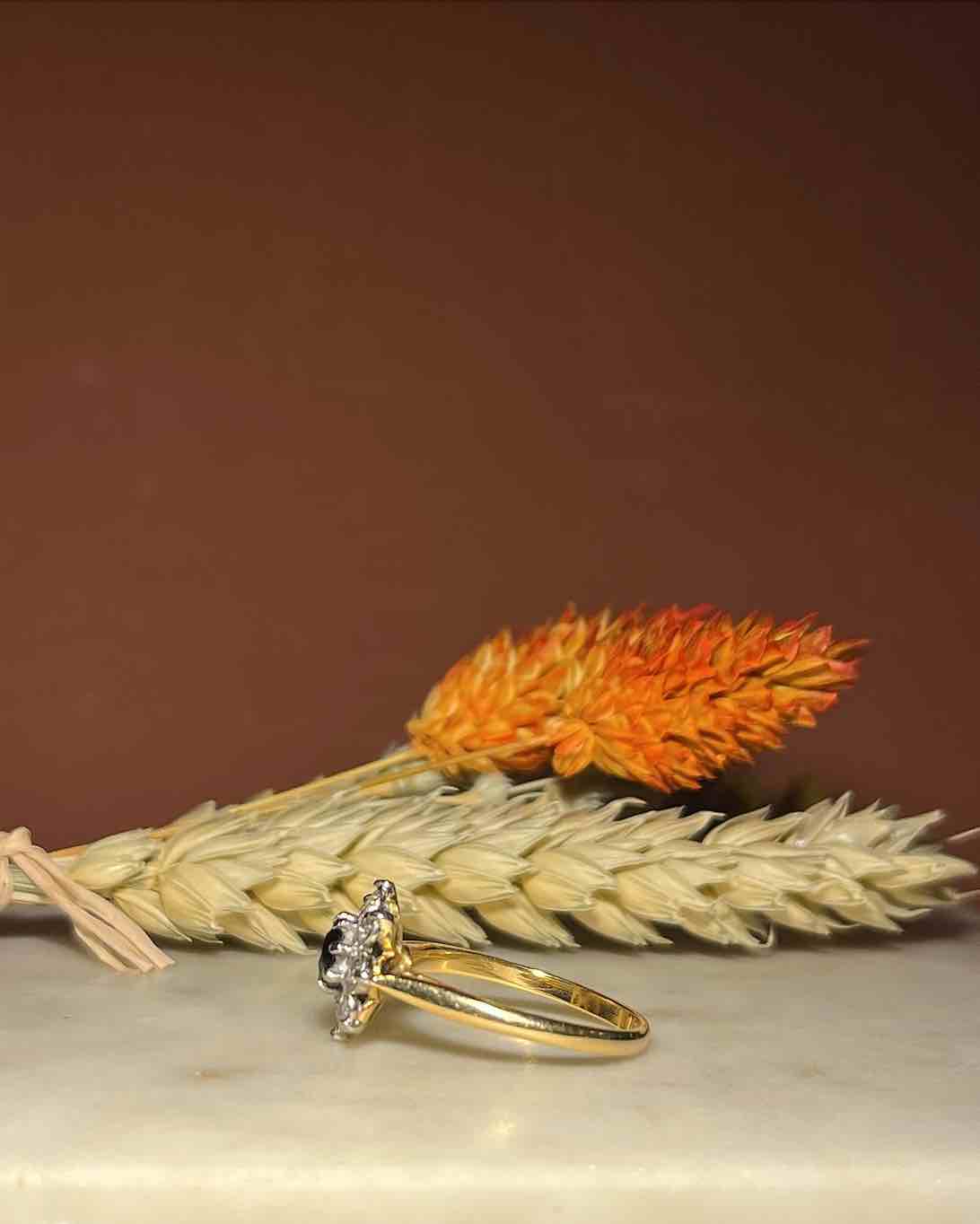 Bague Marguerite Saphir &amp; Diamants "Olly"