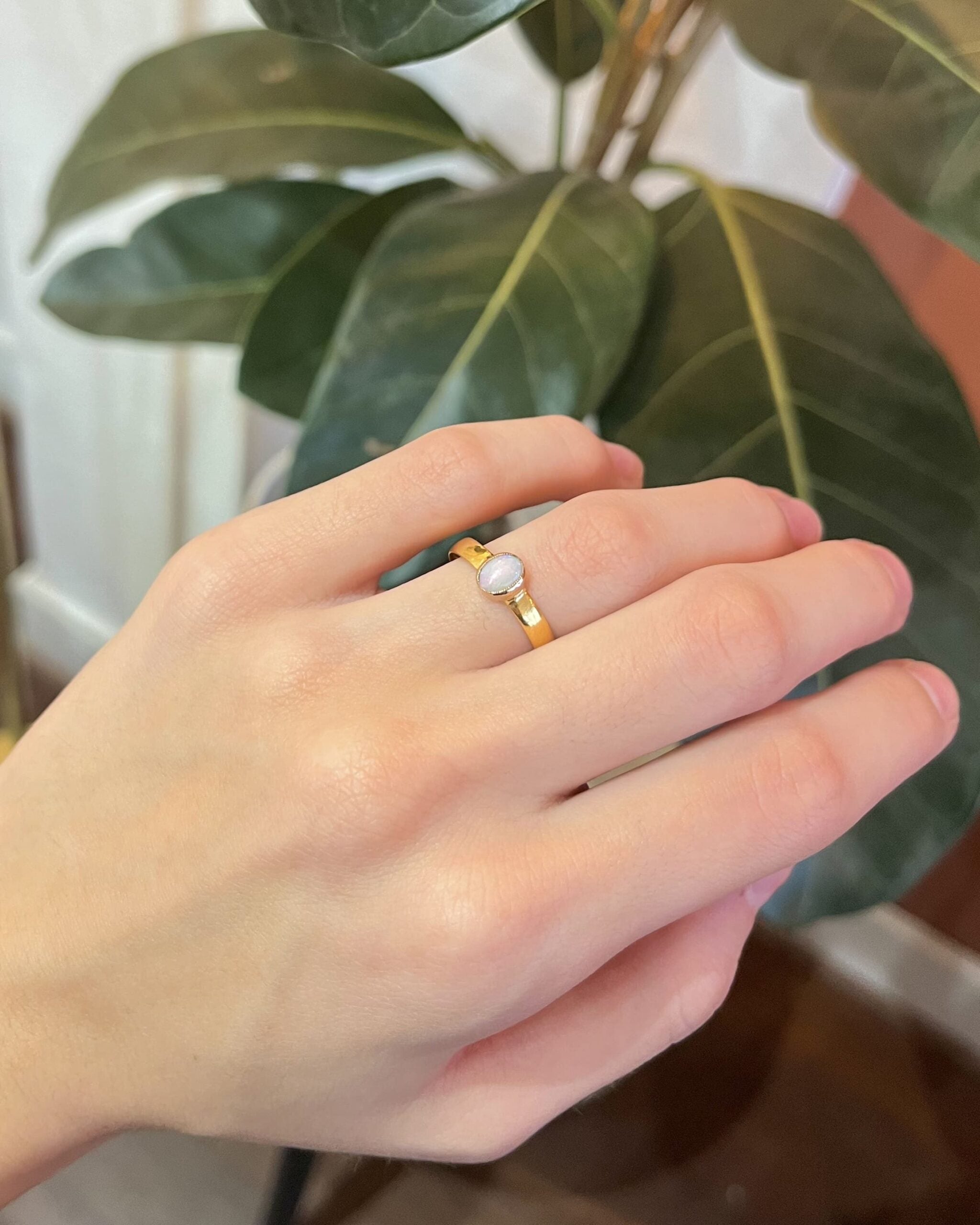 0.40 Carat Opal Solitaire Ring "Nancy"