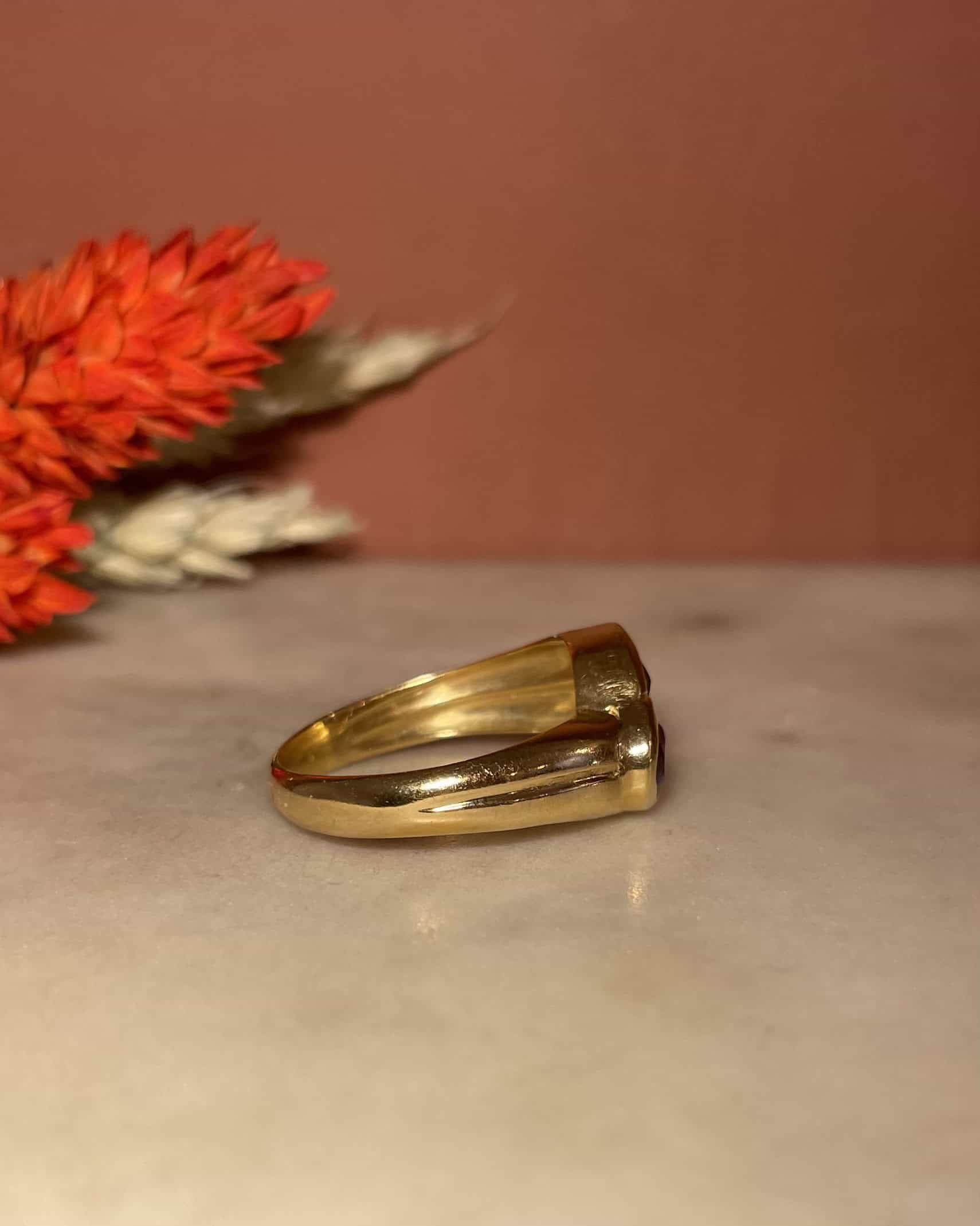 Anillo brazalete "Violeta" de peridoto y amatista You &amp;amp; Me
