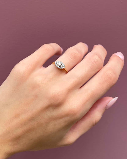 Bague Fleur Rivière 15 Diamants 0.33 carat &quot;Oumi&quot;