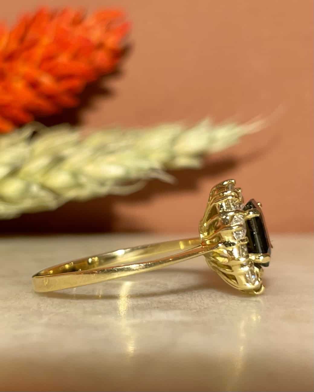 Bague Marguerite Saphir &amp; Diamants "Ornelia"