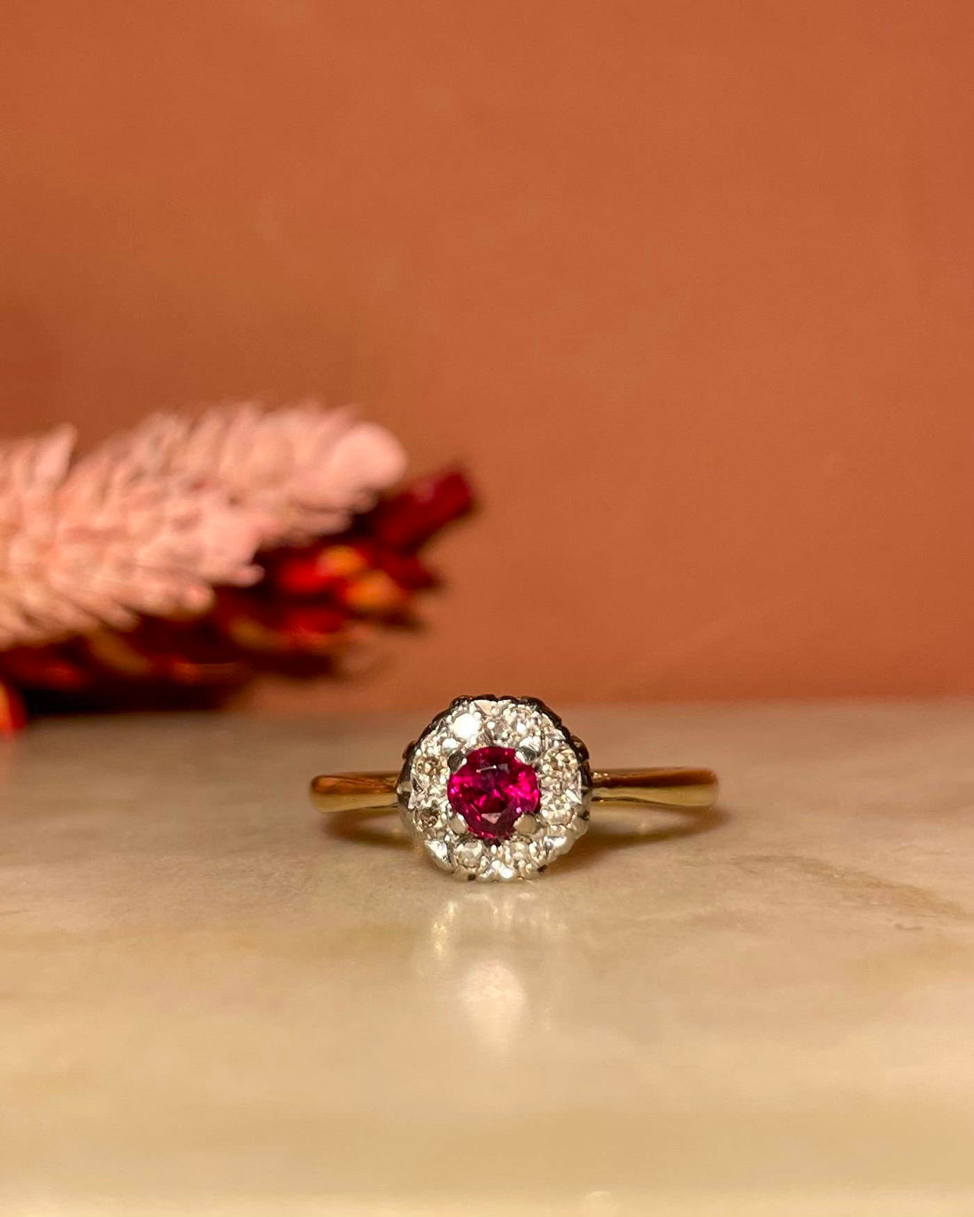 Bague Marguerite Rubis &amp; Diamants &quot;Hanah&quot;