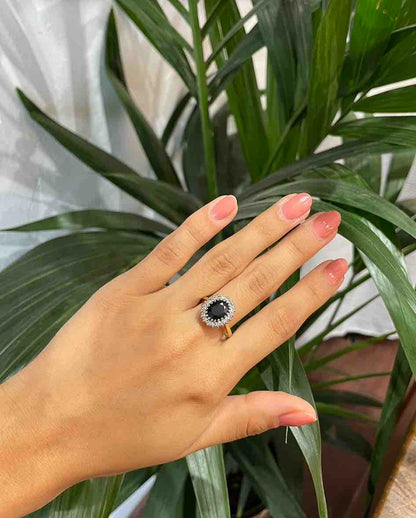 Bague Marguerite Saphir 1,70 carat &amp; Diamants &quot;Dayana&quot;