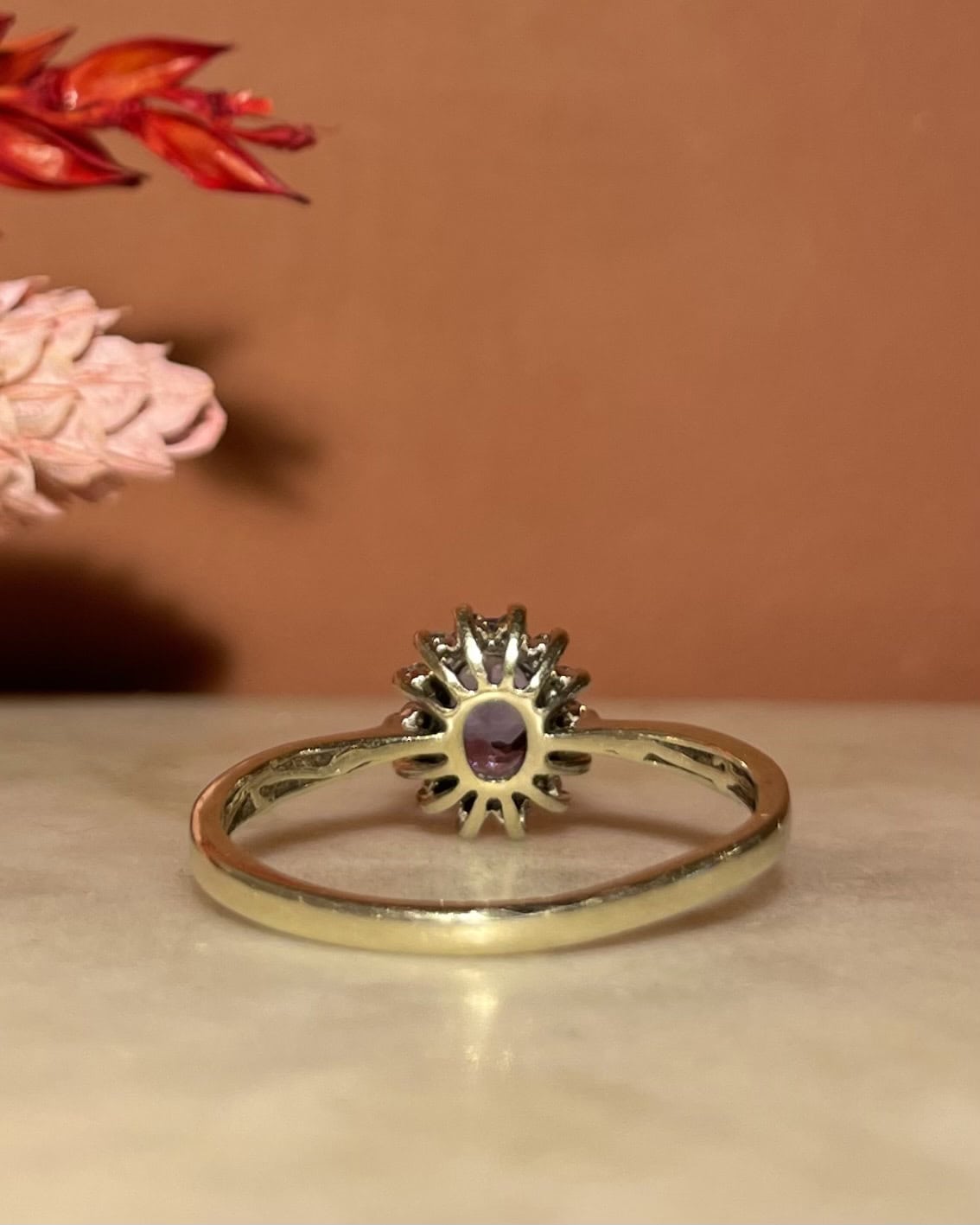 Bague Marguerite Tanzanite 0.50 carat &amp; 14 Diamants  "Joyce"