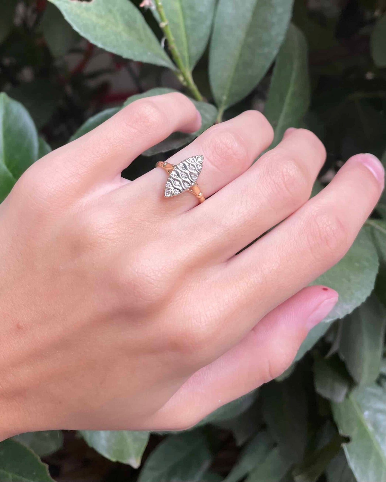 Bague Vintage Marquise 13 Diamants &quot;Syntia&quot;