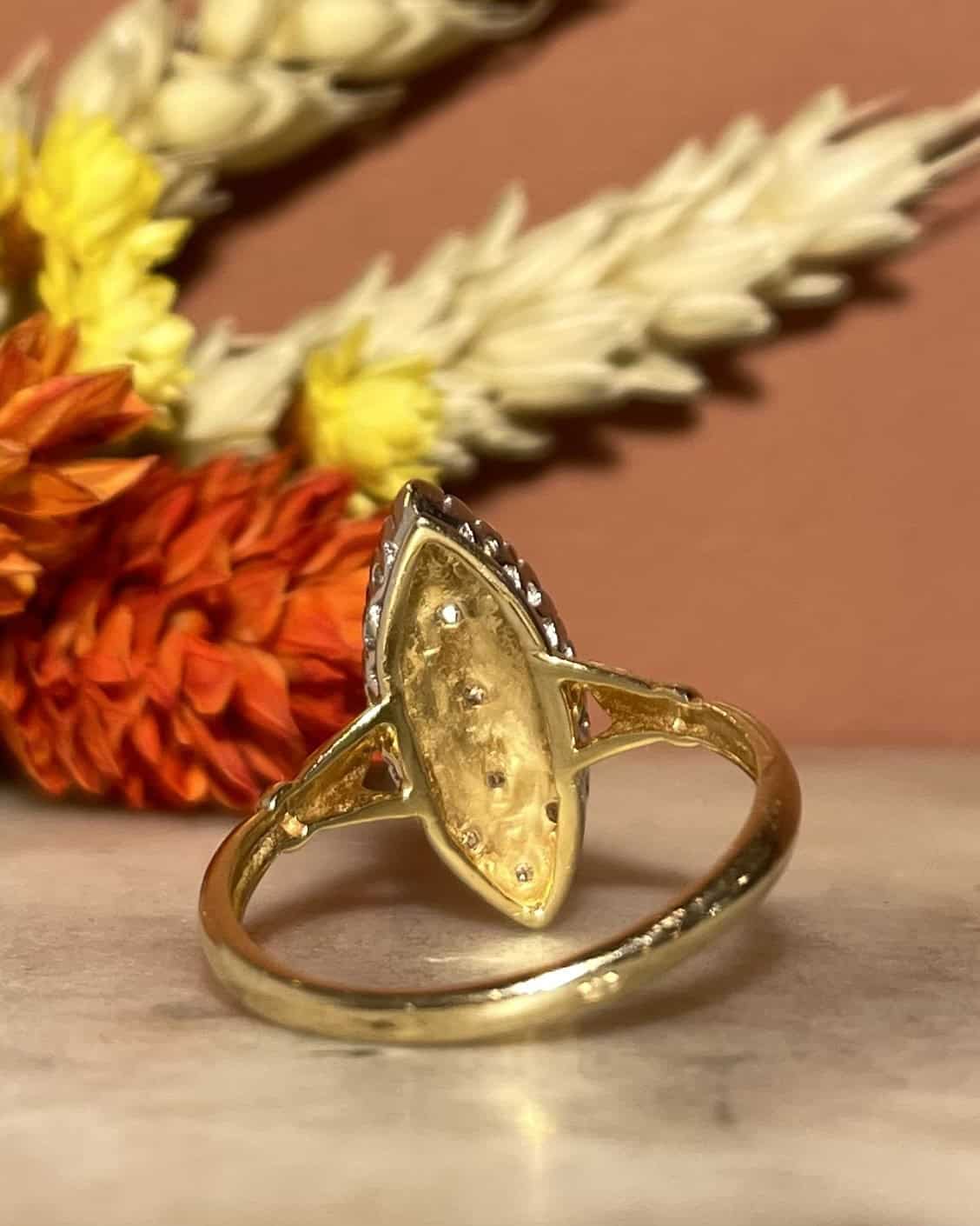 Bague Vintage Marquise 13 Diamants &quot;Syntia&quot;
