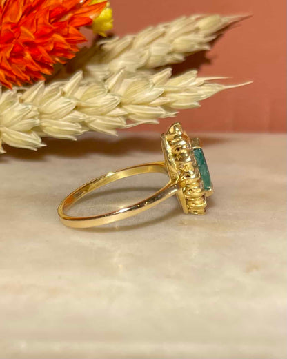 Bague Marquise Émeraude &amp; Diamants &quot;Icona&quot;