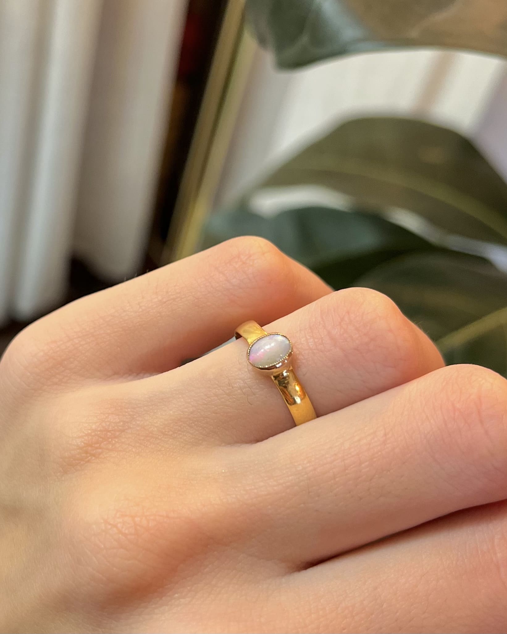 0.40 Carat Opal Solitaire Ring "Nancy"