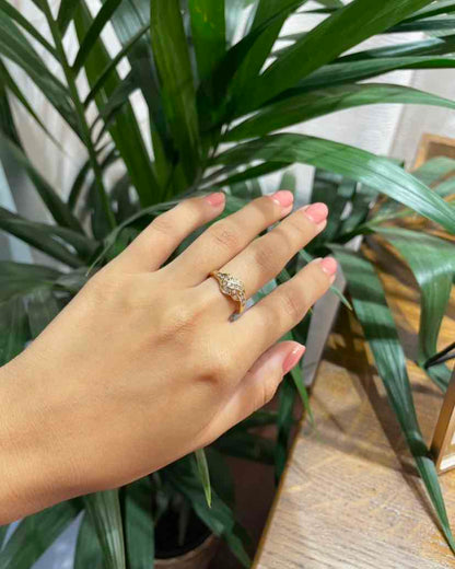 Anillo &quot;Bianca&quot; con 21 diamantes entrelazados
