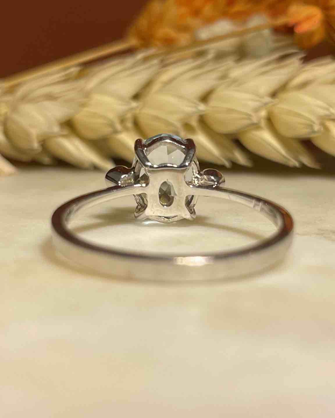 Bague Trilogie Aigue-Marine &amp; Diamants &quot;Yvana&quot;