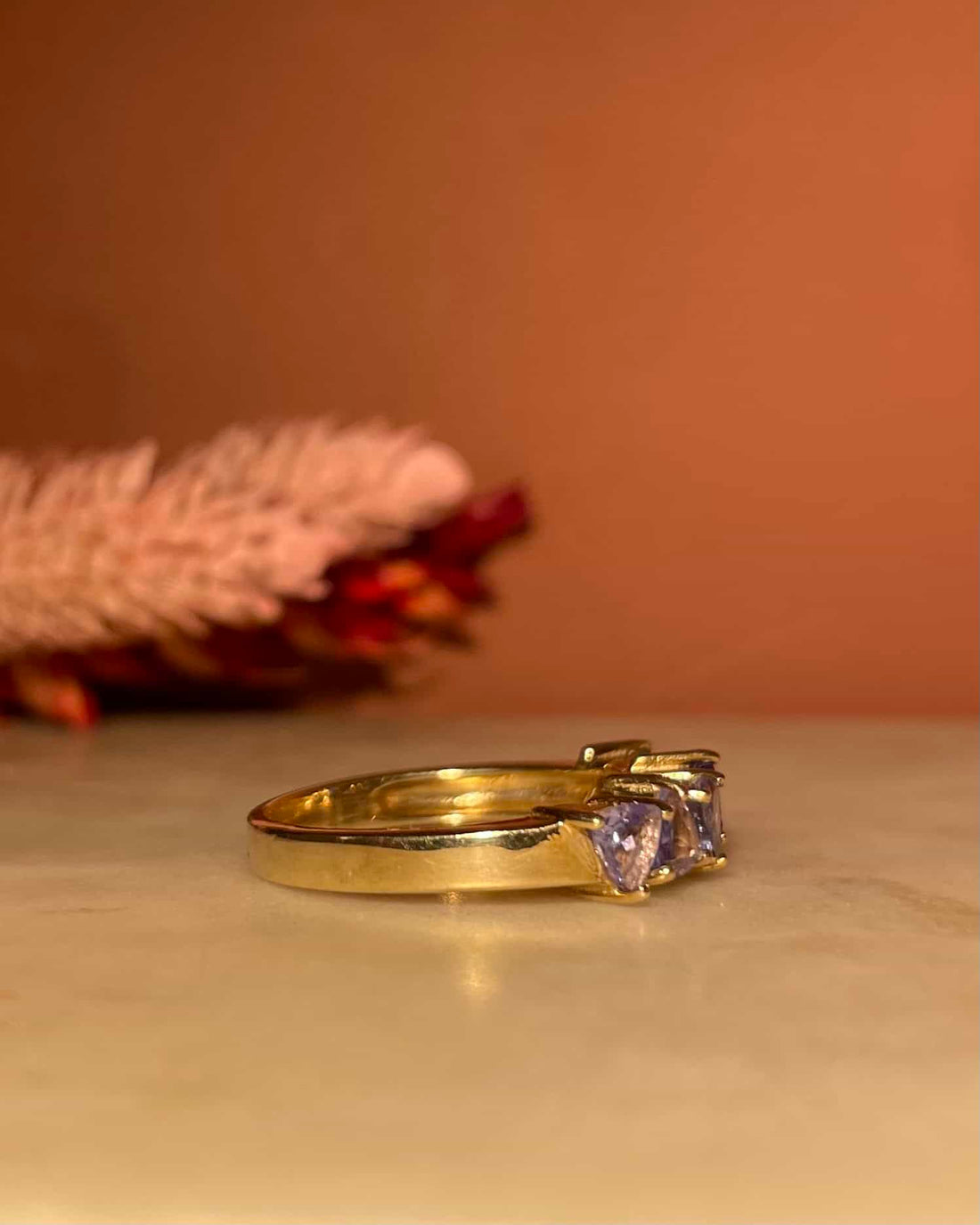Bague Rivière Tanzanites 1.30 carat &quot;Vayk&quot;