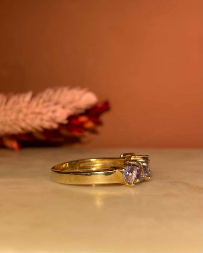Bague Rivière Tanzanites 1.30 carat &quot;Vayk&quot;