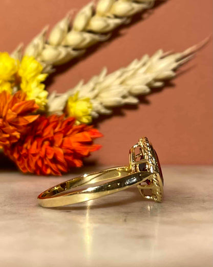 Bague Vintage Grenat 1.45 Carat &quot;Ellia&quot;