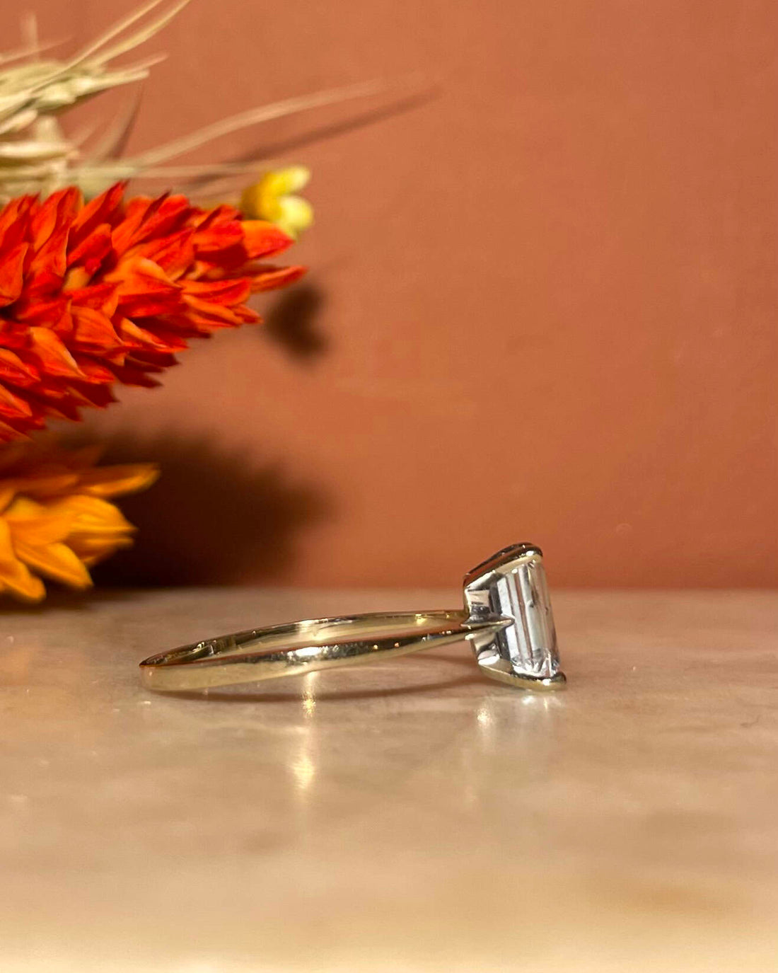 &quot;Aili&quot; 0.75 carat Aquamarine Solitaire Ring