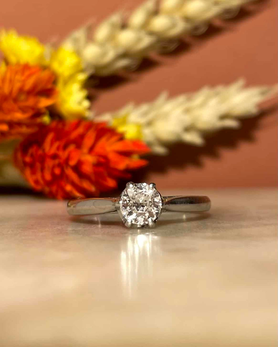 Bague vintage solitaire diamant 0.48 carat &quot;Paloma&quot;
