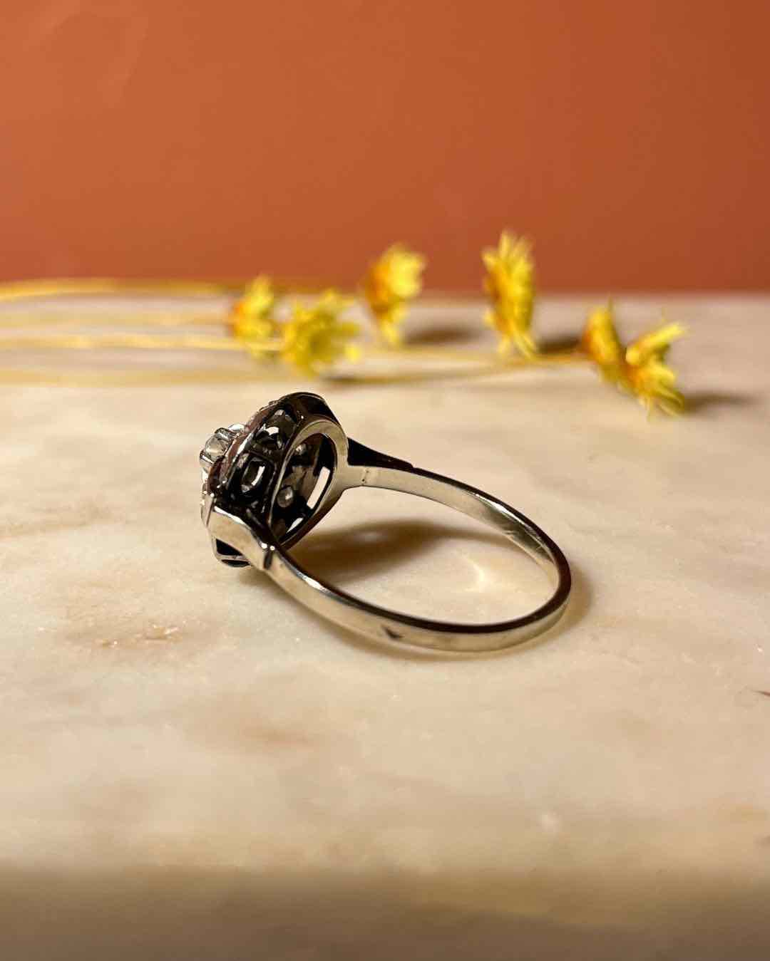 Bague style Art-déco Diamants &quot;Camille&quot;