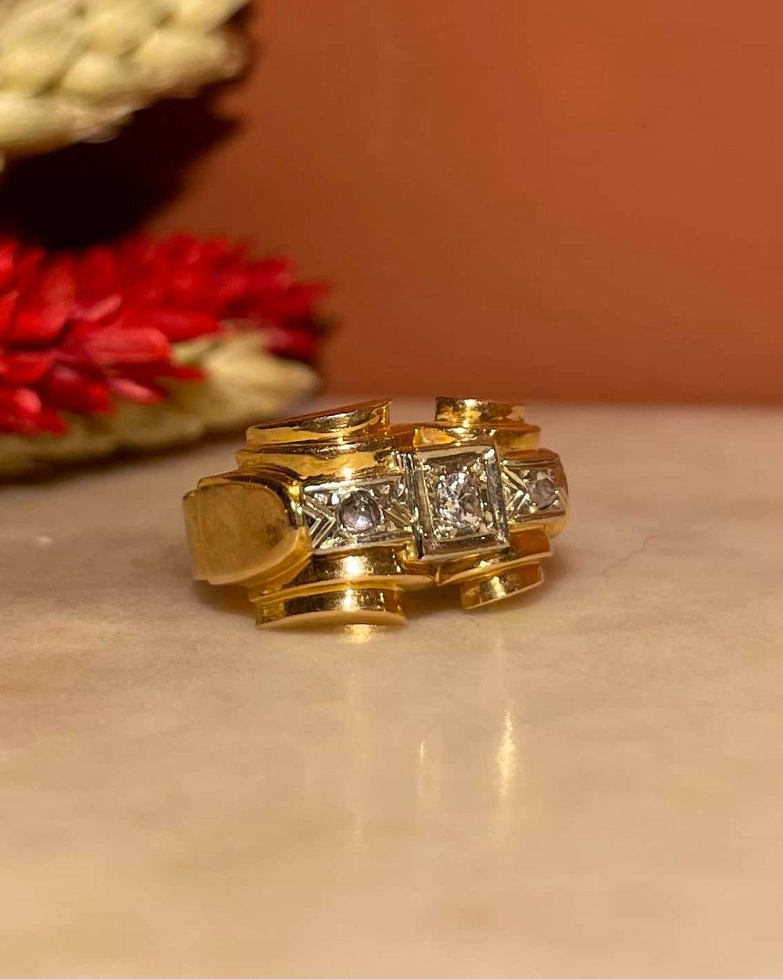 Bague Tank Vintage Diamants &quot;Gabriella&quot;