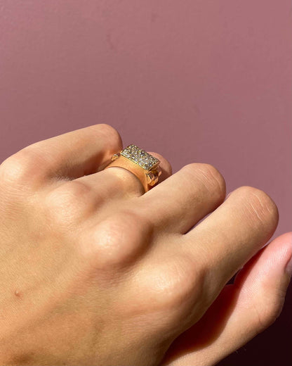Tank Ring 37 Diamonds 0.80 carat &quot;Helena&quot;