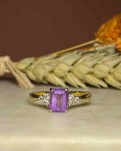 Bague Trilogie Améthyste &amp; Diamants &quot;Ayla&quot;