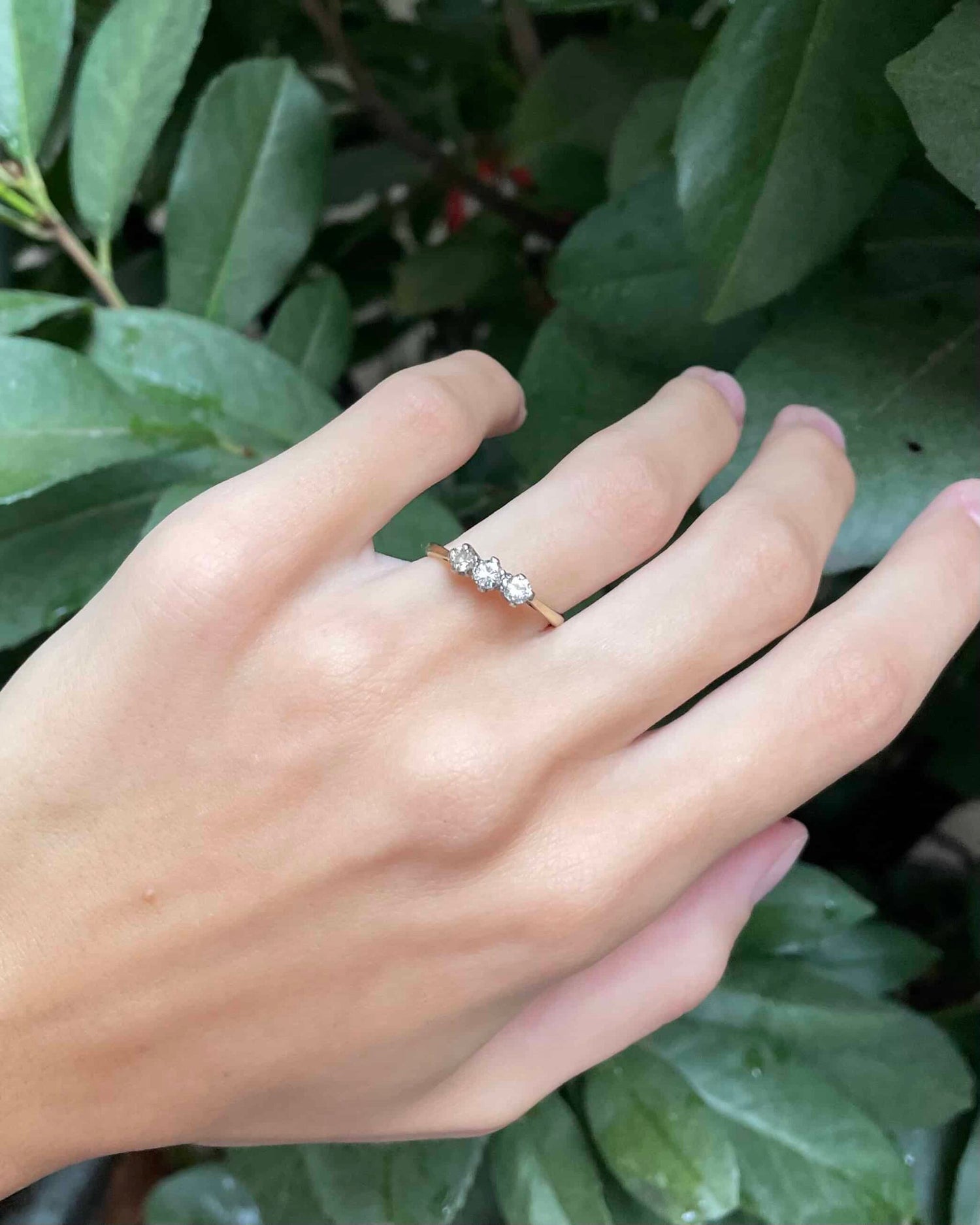 Bague Trilogie Diamants 0.39 carat &quot;Laila&quot;