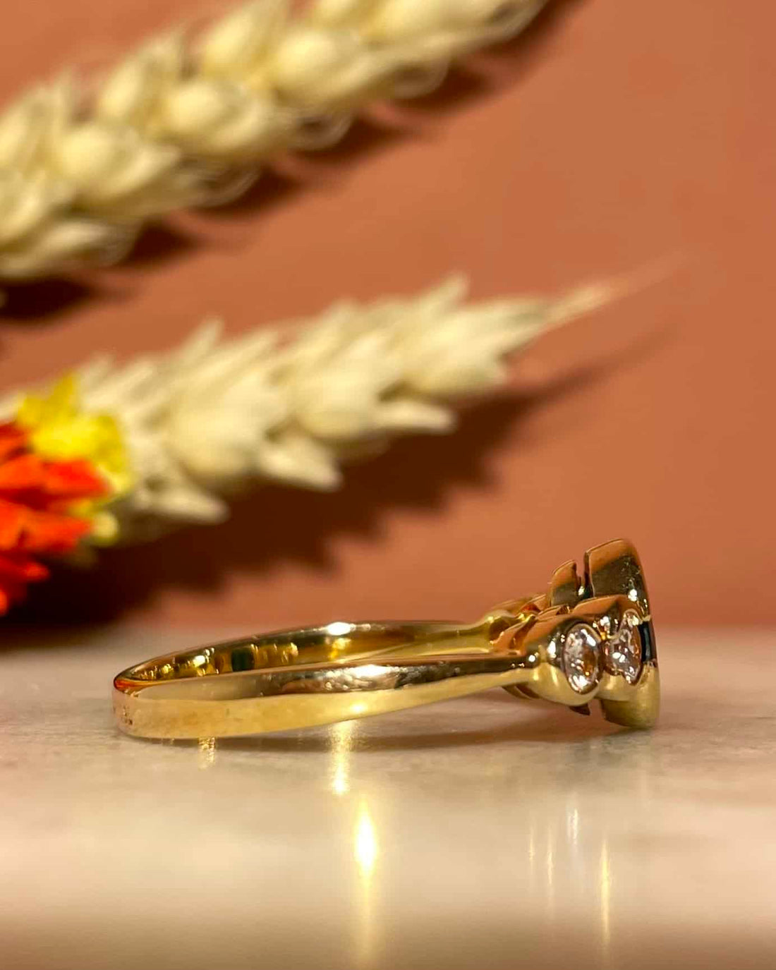 Bague Trilogie Emeraude 0.50 carat &amp; Diamants &quot;Dollie&quot;