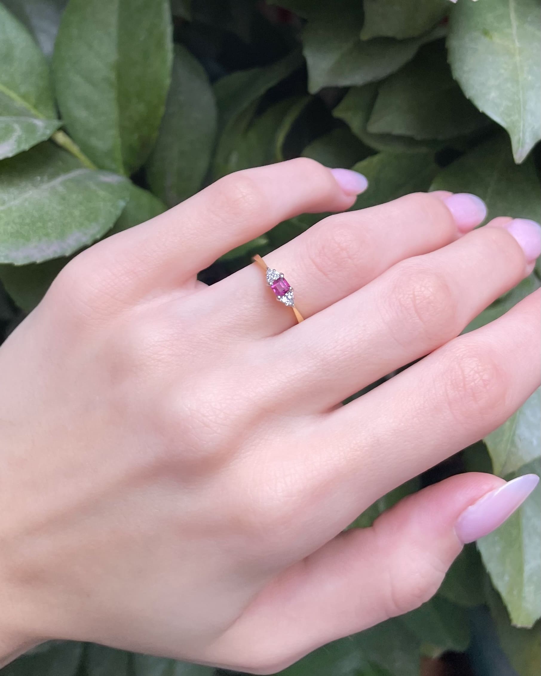 Bague Trilogie Rubis &amp; Diamants "Francis"