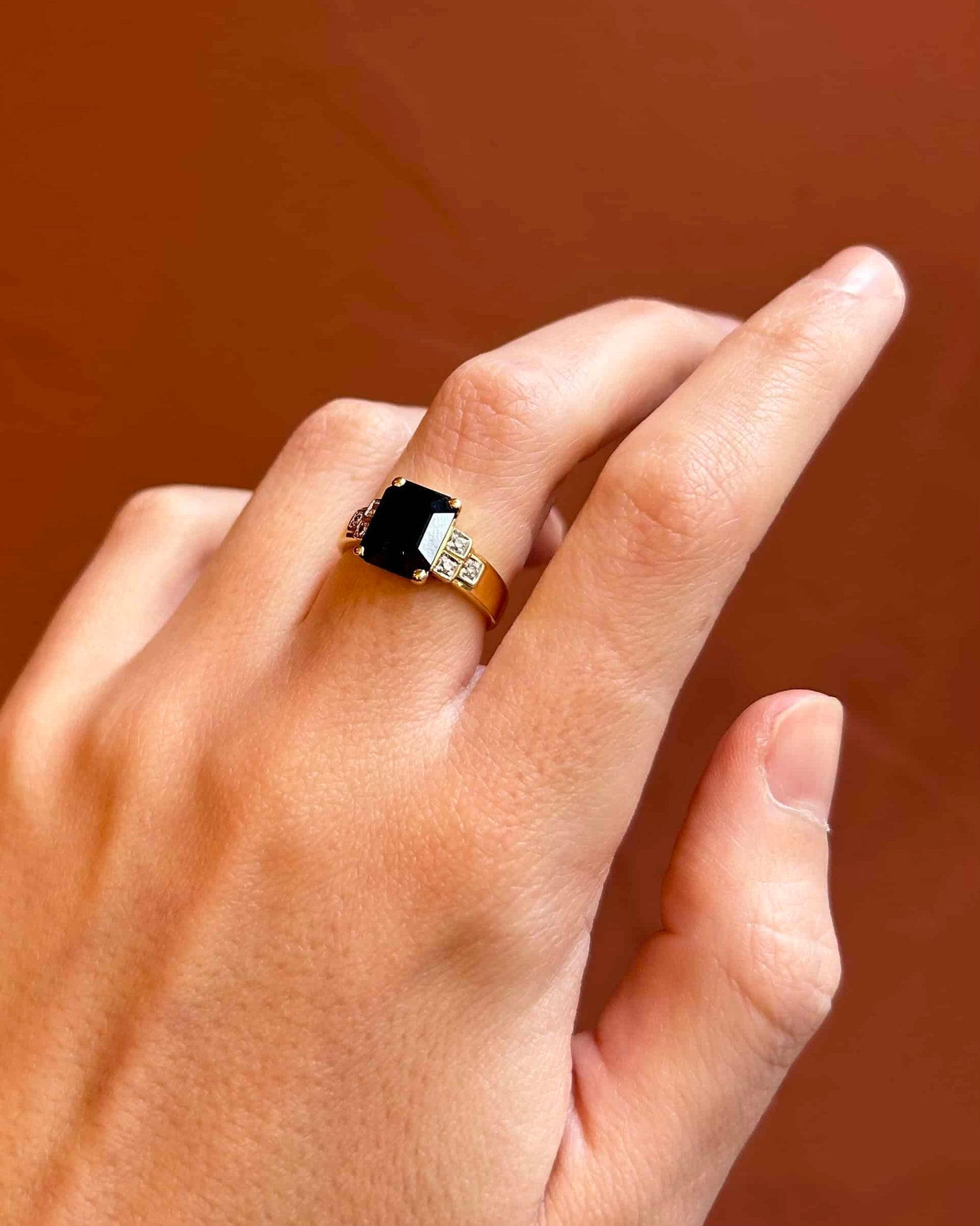 &quot;Lysa&quot; 3.30 carat Sapphire &amp;amp; Diamond Trilogy Ring