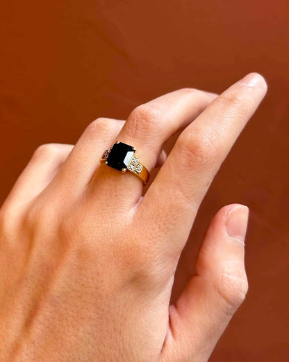 &quot;Lysa&quot; 3.30 carat Sapphire &amp;amp; Diamond Trilogy Ring
