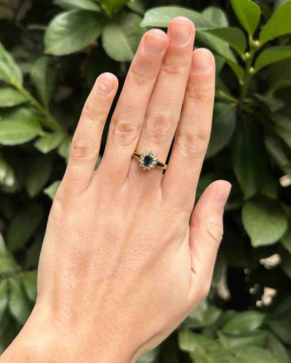 &quot;Isabel&quot; Daisy Sapphire and Diamond Ring