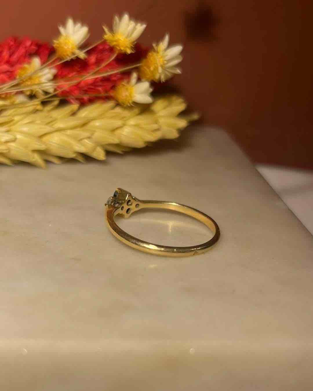 Bague vintage Trilogie Saphirs &amp; Diamants &quot;Eden&quot;