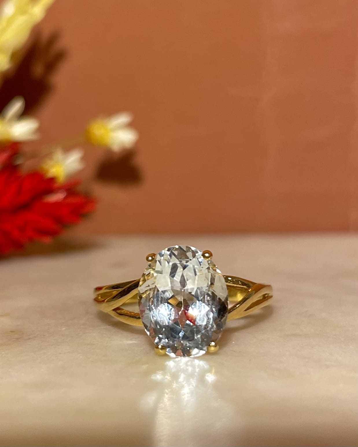 Anillo de cóctel "Madyson" con aguamarina de 2,50 quilates