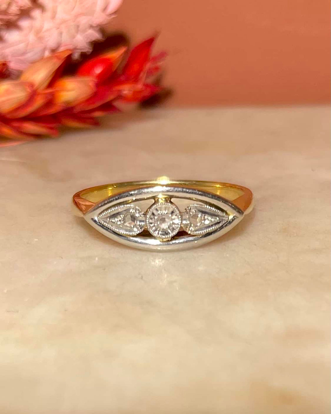 Bague Art déco Diamants Vintage &quot;Linnea&quot;