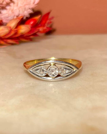 Bague Art déco Diamants Vintage &quot;Linnea&quot;
