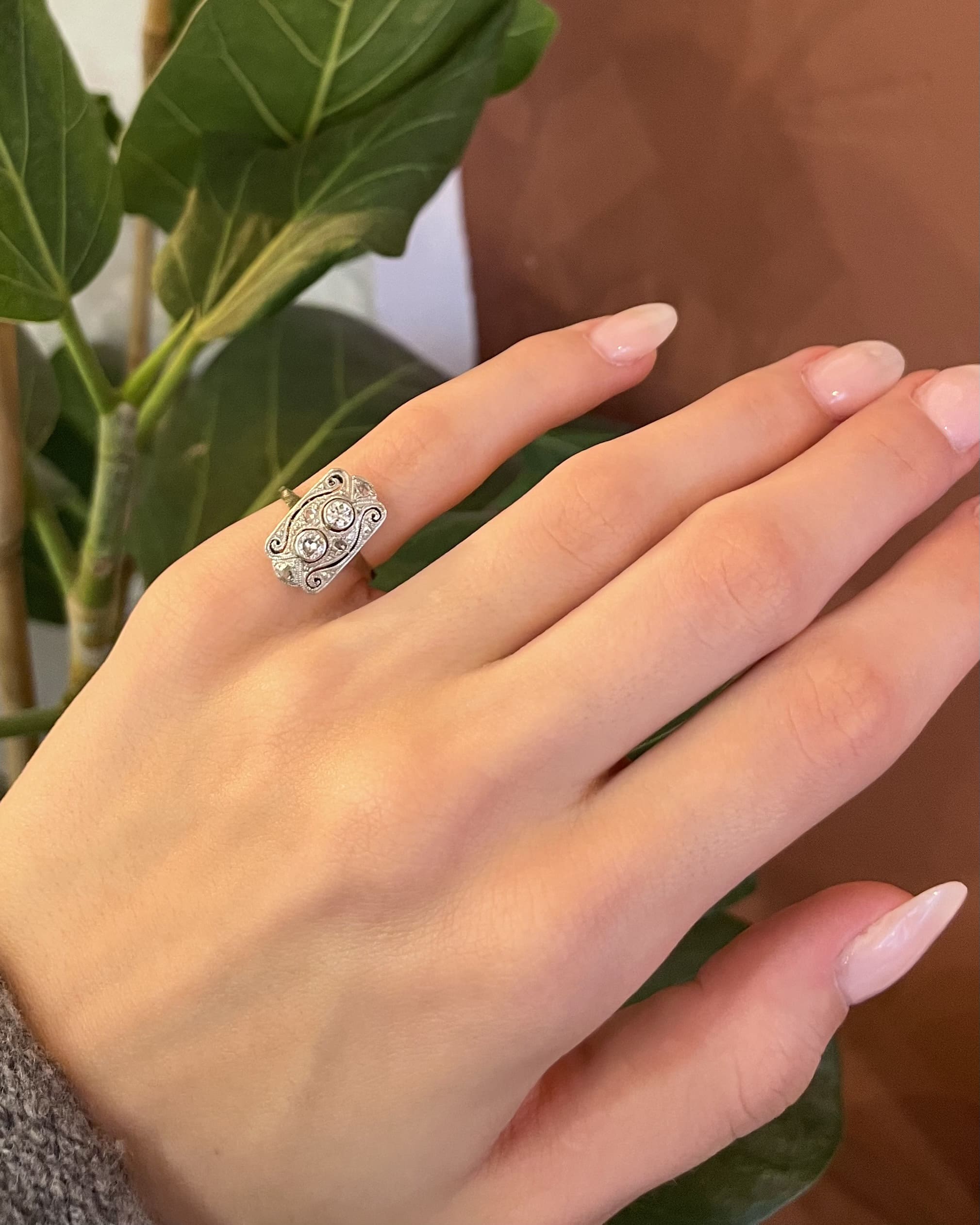 Bague Art-déco Diamants 0.30 carat "Darcy"
