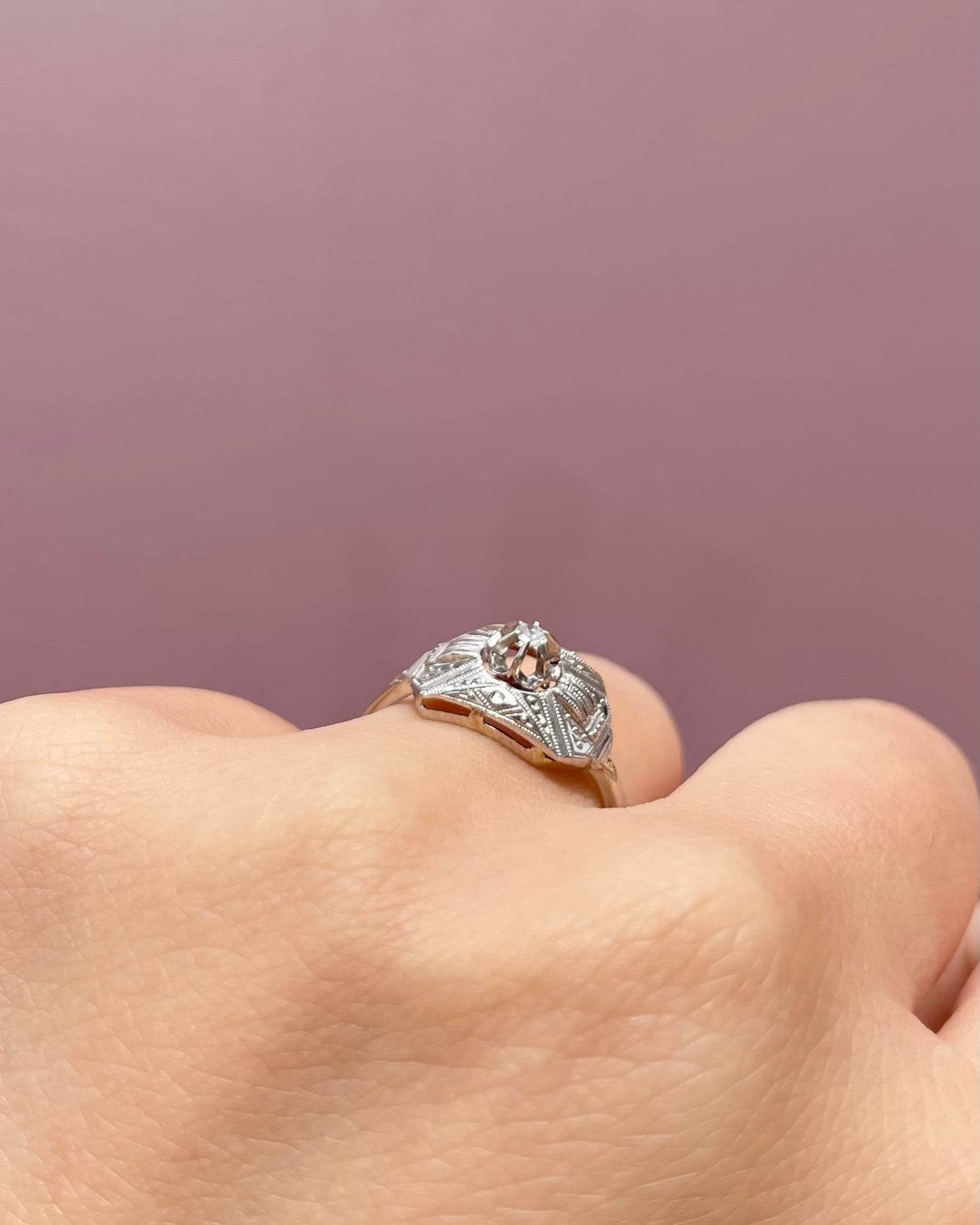 Bague Vintage Art-Déco Diamant &quot;Claudine&quot;