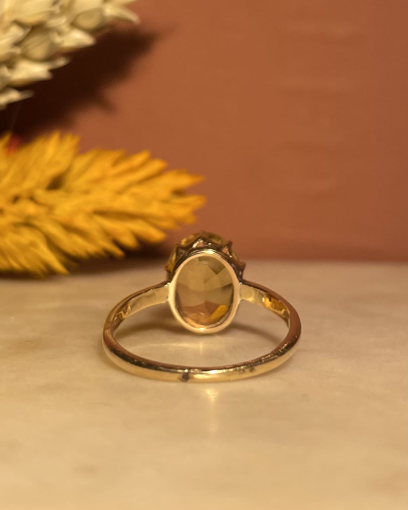 Anillo de cóctel "Sienny" de citrino de 3 quilates