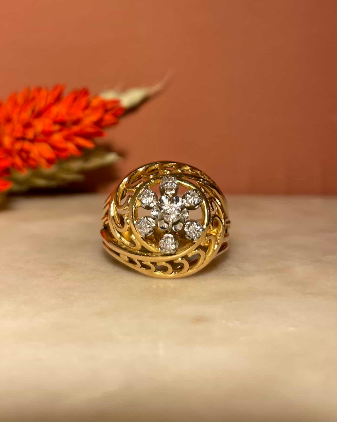 Bague Dôme Art-déco Diamants &quot;Megan&quot;