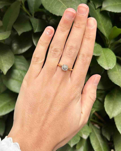 Bague vintage 24 diamants &quot;Rayle&quot;