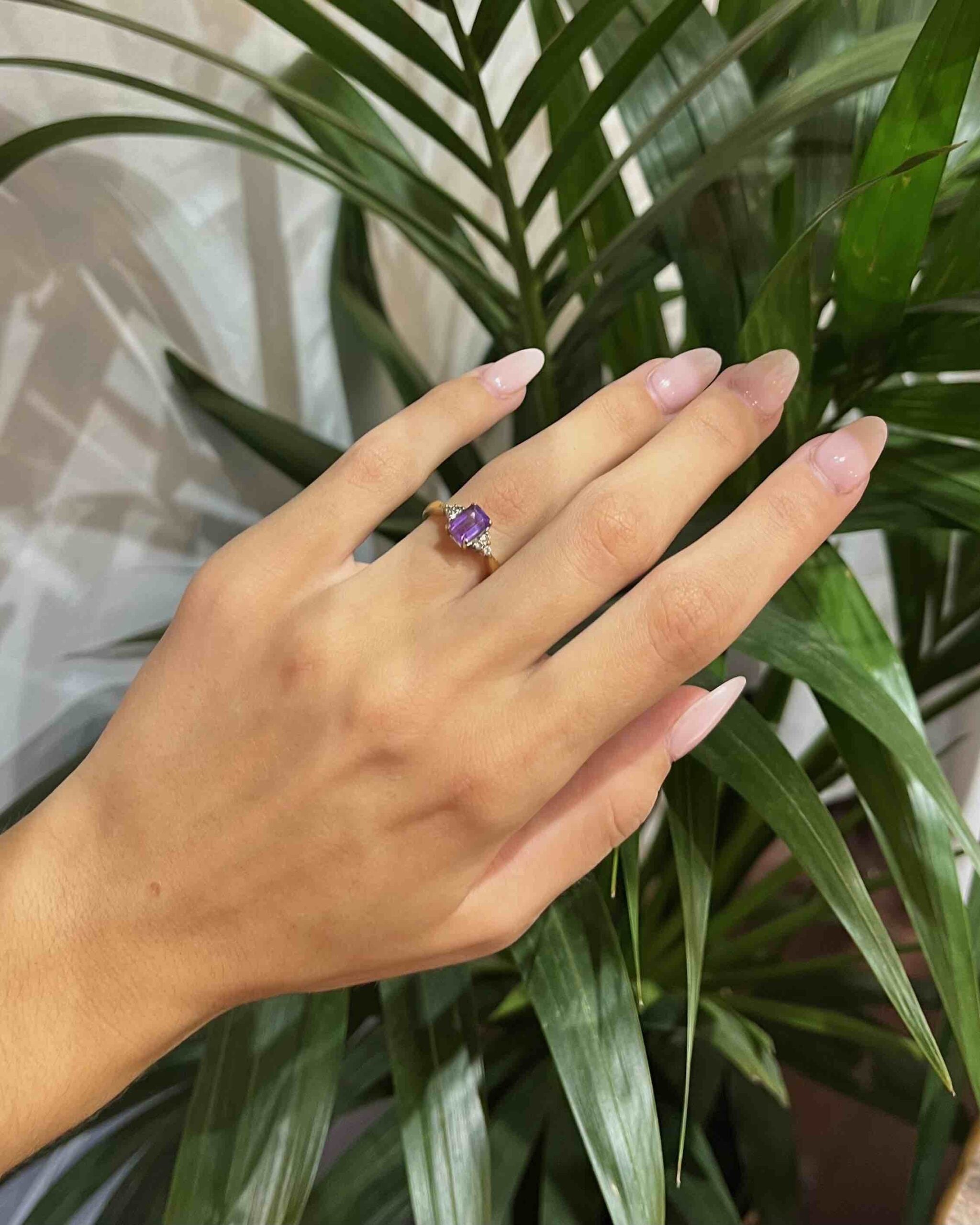 Bague Trilogie Améthyste &amp; Diamants "Ayla"