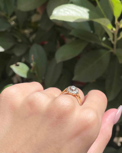 Bague Marguerite Art-Déco 9 Diamants &quot;Aurélia&quot;