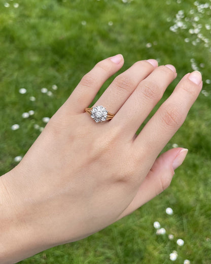 Bague Marguerite Vintage 7 Diamants &quot;Marceline&quot;