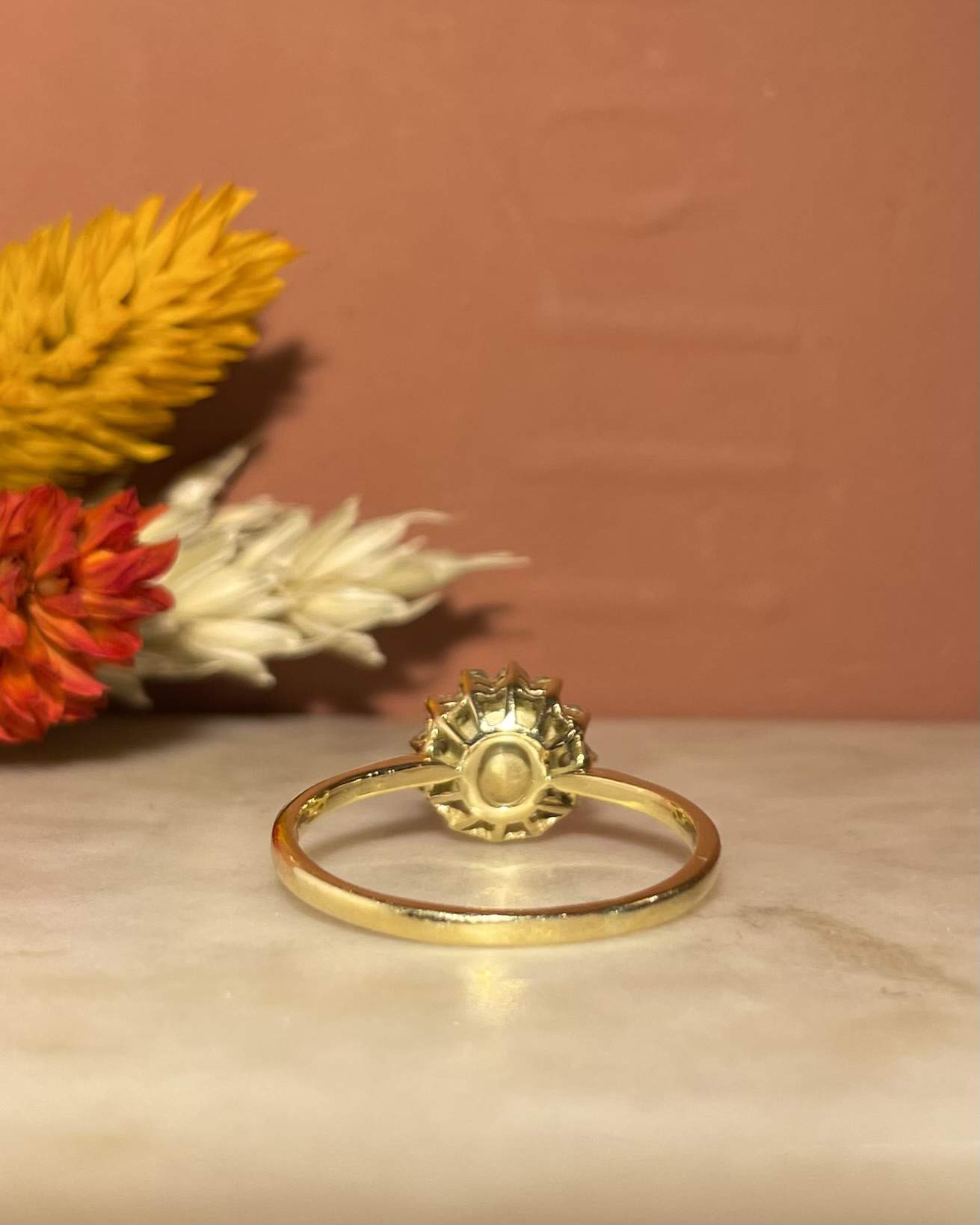 Bague Marguerite Perle &amp; 12 Diamants "Jensyn" - Elliade Paris